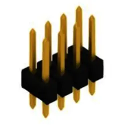 Pin header, 8 pole, pitch 2.54 mm, straight, black, SL 22 124 8 G