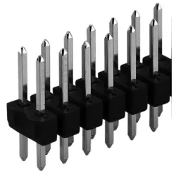 Pin header, 10 pole, pitch 2.54 mm, straight, black, SL 22 124 10 G