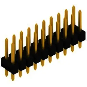Pin header, 20 pole, pitch 2.54 mm, straight, black, SL 22 124 20 G - 1
