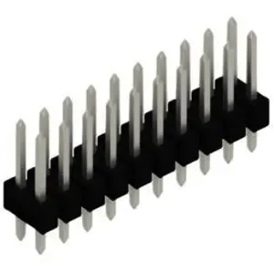 Pin header, 20 pole, pitch 2.54 mm, straight, black, SL 22 124 20 Z - 1