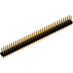 Pin header, 72 pole, pitch 2.54 mm, straight, black, SL 22 124 72 Z