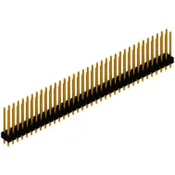 Pin header, 72 pole, pitch 2.54 mm, straight, black, SL 22 190 72 G