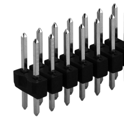 Pin header, 20 pole, pitch 2.54 mm, straight, black, SL 2 25 20 G