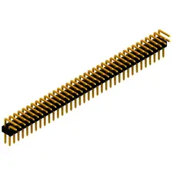 Pin header, 10 pole, pitch 2.54 mm, straight, black, SL 4 25 10 G