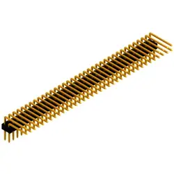 Pin header, 72 pole, pitch 2.54 mm, angled, black, SL 4 101 72 G
