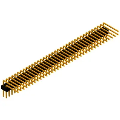 Pin header, 72 pole, pitch 2.54 mm, angled, black, SL 4 101 72 G - 1