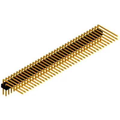 Pin header, 72 pole, pitch 2.54 mm, angled, black, SL 4 152 72 G - 1