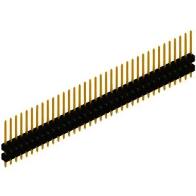 Pin header, 36 pole, pitch 2.54 mm, straight, black, SL 13 071 36 G - 1