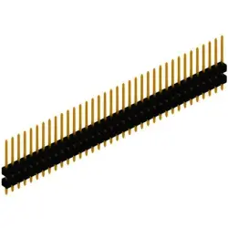 Pin header, 36 pole, pitch 2.54 mm, straight, black, SL 13 071 36 G