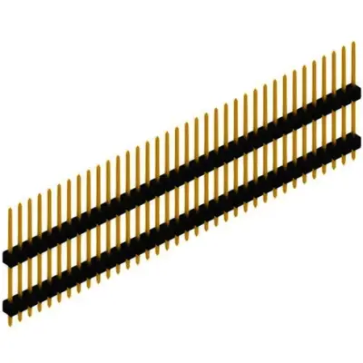 Pin header, 36 pole, pitch 2.54 mm, straight, black, SL 13 147 36 G - 1