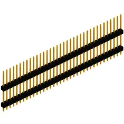 Pin header, 36 pole, pitch 2.54 mm, straight, black, SL 13 147 36 G