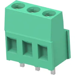 PCB terminal, 3 pole, pitch 5.08 mm, AWG 30-12, 17.5 A, solder connection, green, 282841-3