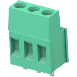PCB terminal, 3 pole, pitch 5 mm, AWG 30-12, 24 A, solder connection, green, 282856-3