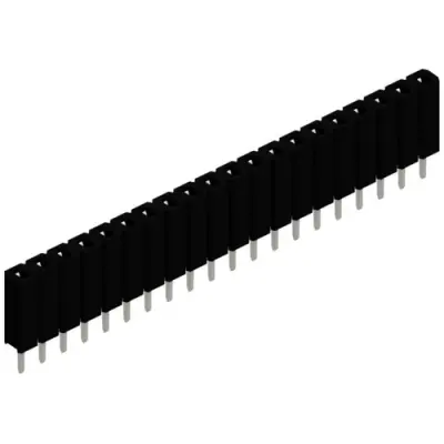 Socket header, 20 pole, pitch 2.54 mm, straight, black, BL 1 20 Z - 1