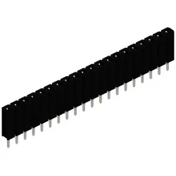 Socket header, 20 pole, pitch 2.54 mm, straight, black, BL 1 20 Z