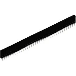 Socket header, 36 pole, pitch 2.54 mm, straight, black, BL 11 254 36 S