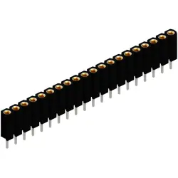 Socket header, 20 pole, pitch 2.54 mm, straight, black, BL 5 20 Z