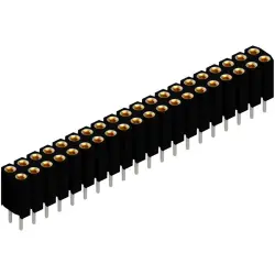 Socket header, 40 pole, pitch 2.54 mm, straight, black, BL 6 40 Z