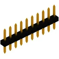 Pin header, 10 pole, pitch 2 mm, straight, black, SLY 1  85  10 G