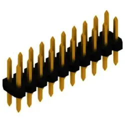Pin header, 20 pole, pitch 2 mm, straight, black, SLY 2 085 20 G