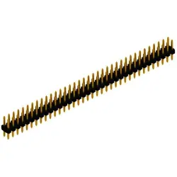 Pin header, 72 pole, pitch 2 mm, straight, black, SLY 2 085 72 G