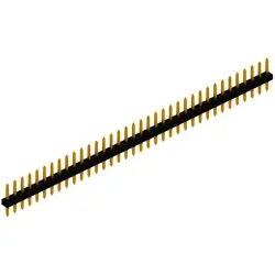 Pin header, 50 pole, pitch 2 mm, straight, black, SLY 1 085 50 G