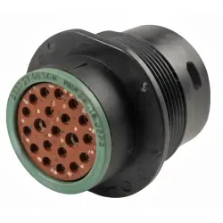 Plug, 20 pole, straight, black, HDP24-18-20PN