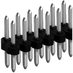 Pin header, 100 pole, pitch 2 mm, straight, black, SLY 2 085 100 G