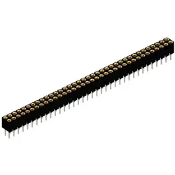 Socket header, 72 pole, pitch 2 mm, straight, black, BLY 2 72