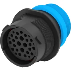 Plug, 29 pole, straight, black, HDP24-24-29SE-L015