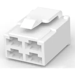 Insulating housing for 6.35 mm, 4 pole, nylon, natural, 172134-1