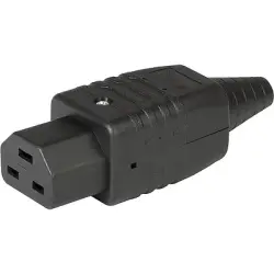Jack C21, 3 pole, cable assembly, screw connection, 1.5 mm², black, 1658.0000