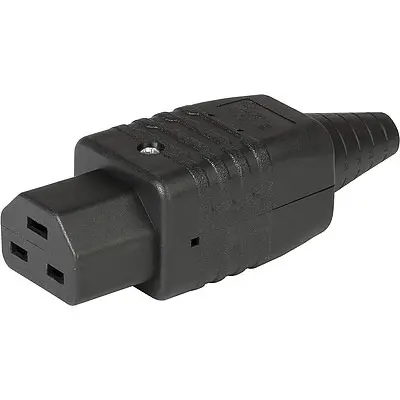 Jack C21, 3 pole, cable assembly, screw connection, 1.5 mm², black, 1658.0000 - 1