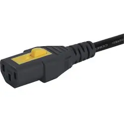 Power cord, International, C14-plug, straight on C13 socket, straight, SVT 3 x AWG 18, black, 3 m, 3-100-361
