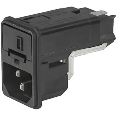 Combination element plug C14, 3 pole, snap-in, plug-in connection, black, 4303.1062 - 1