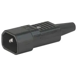 Plug E, 3 pole, cable assembly, screw connection, 1.5 mm², black, 4735.0000
