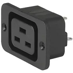 Panel socket J, 3 pole, screw mounting, plug-in connection, black, 4797.0000