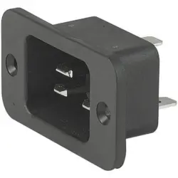 Panel plug C20, 3 pole, screw mounting, plug-in connection, black, 4798.9000