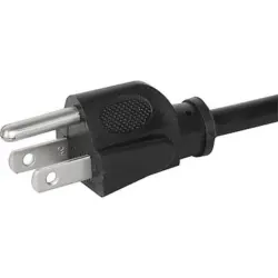 Power cord, North America, plug type B, straight on open end, SVT 3 x AWG 18, black, 2 m, 6009.1204