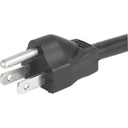 Power cord, North America, plug type B, straight on C13 socket, straight, SJT 3 x AWG 18, black, 3 m, 6051.2081