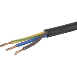 Power cord, International, C13 socket, straight on open end, H05VV-F3G1.0 mm², black, 3 m, 6051.2089