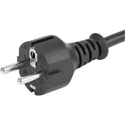 Power cord, Europe, plug type E + F, straight on C13 socket, straight, H05VV-F3G1.0 mm², black, 4 m, 6051.2183