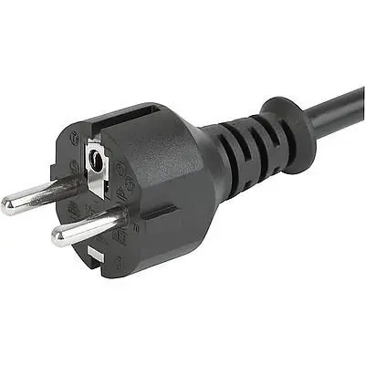 Power cord, Europe, plug type E + F, straight on C13 socket, straight, H05VV-F3G1.0 mm², black, 4 m, 6051.2183 - 1