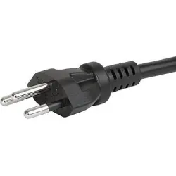 Power cord, Switzerland, plug type J, straight on C13 socket, straight, H05VV-F3G1.0 mm², black, 4 m, 6051.2185