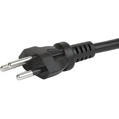 Power cord, Switzerland, plug type J, straight on C13 socket, straight, H05VV-F3G1.0 mm², black, 4 m, 6051.2185 - 1