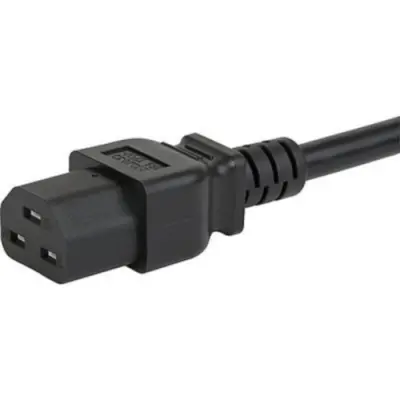 Power cord, Europe, plug type E + F, angled on C21 socket, straight, H05VV-F3G1.5 mm², black, 2.5 m, 6051.5001 - 1