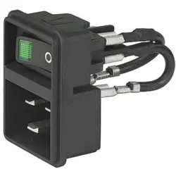 Combination element plug C20, 3 pole, snap-in, plug-in connection, black, EC11.0001.202