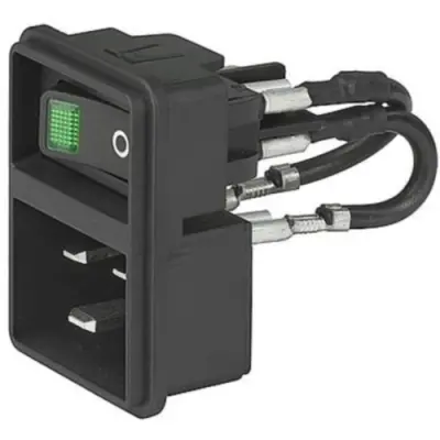 Combination element plug C20, 3 pole, snap-in, plug-in connection, black, EC11.0001.202 - 1
