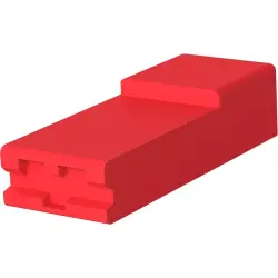 Insulating housing for 6.35 mm, 1 pole, PA, red, 926539-2