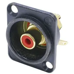 RCA chassis socket, Cincheinbaubuchse, 16 A, löten, NF2D-B-2